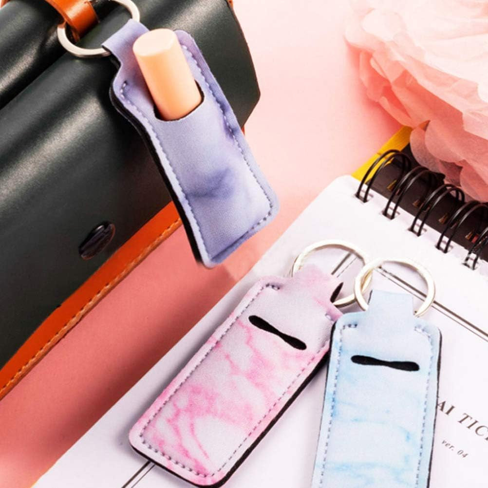 3 Pcs Chapsticks Holder Keychain for Lipstick, Stocking Stuffers for Teen Girls Women Small Christmas Gifts